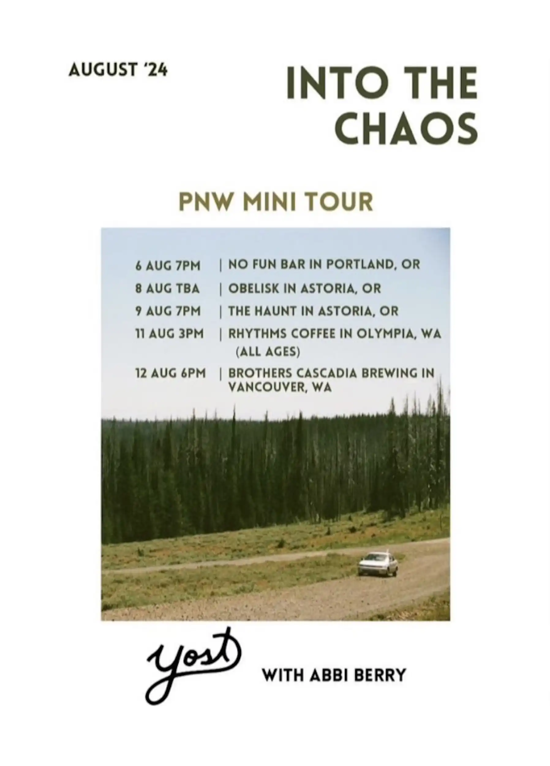 Pacific NW Mini Tour