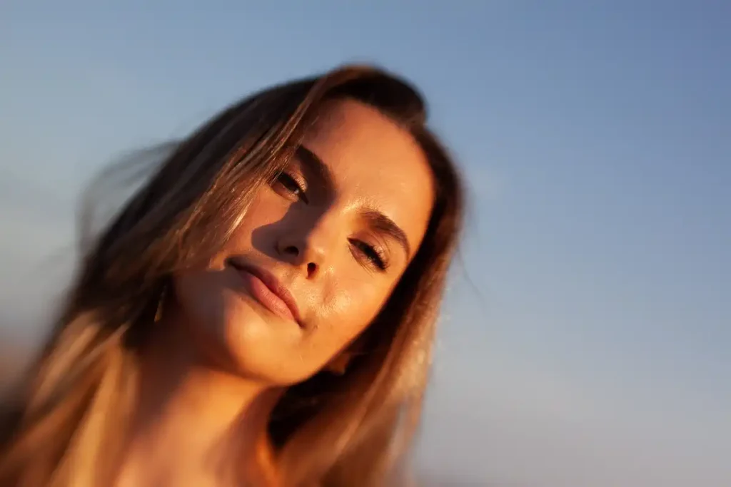 Abbi Berry looking at camera