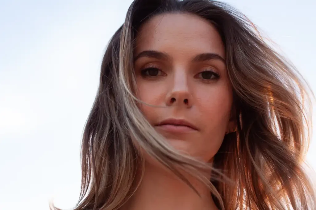 Abbi Berry looking into camera