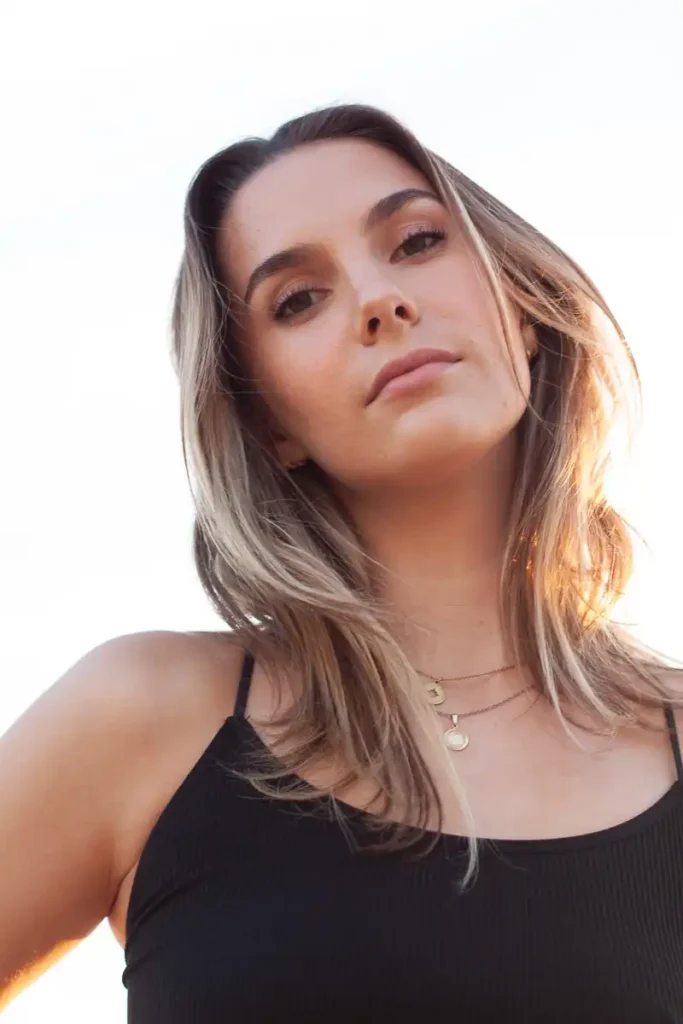 Abbi Berry looking into camera